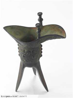 中华传统青铜器酒杯（爵）