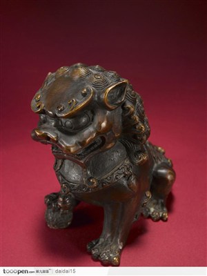 中国古代传统青铜器 铜狮狮子