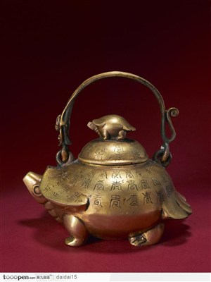 中国工艺品-乌龟样式青铜器 水壶
