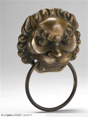 中国古代传统青铜器 狮子门扣