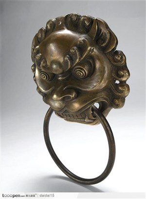中国古代传统青铜器 狮子门扣