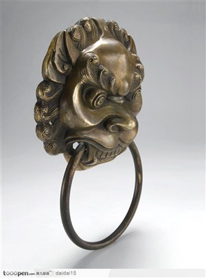 中国传统青铜器 狮子门扣