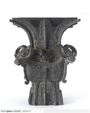 中国传统古代工艺品-青铜器 四羊方尊