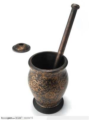 中国古代传统工艺品-镀金花纹青铜器 研磨