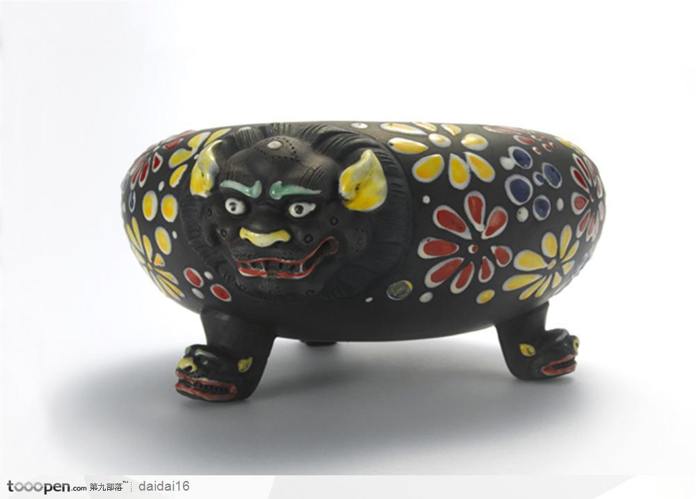 中华传统工艺品-彩色的茶罐