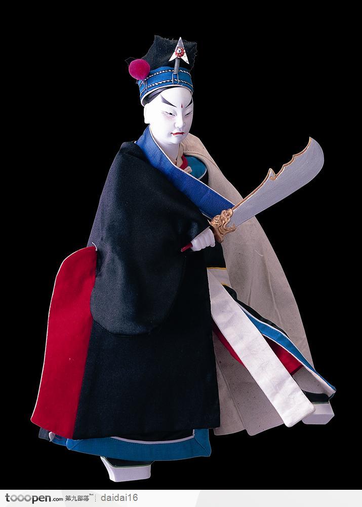 中华传统文化-拿刀的戏偶