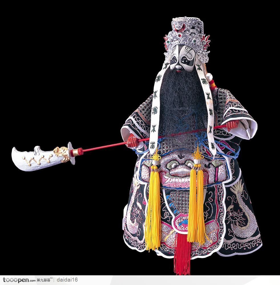 中华传统戏偶-拿刀的武将