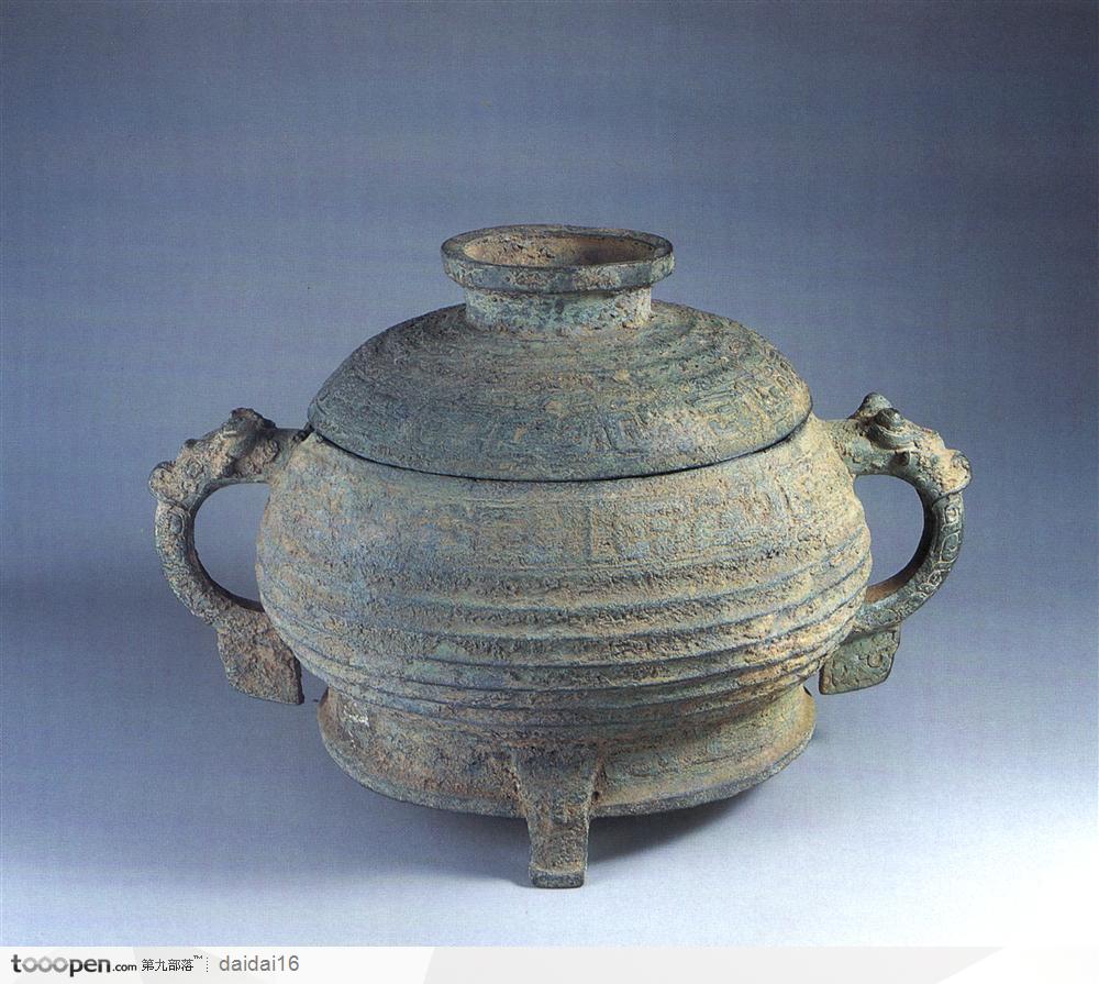 中华传统工艺-黄色的青铜罐子