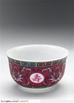 中华传统工艺品-红色茶杯