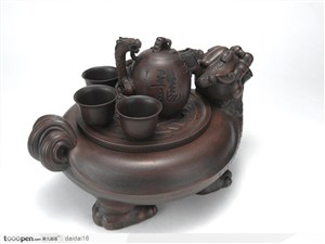 中华传统工艺品-精美的赑屃茶桌