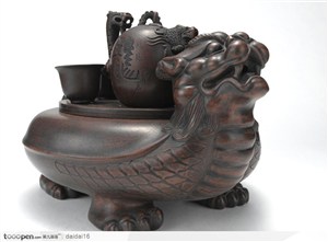 中华传统工艺品-赑屃茶桌
