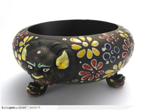 中华传统工艺品-兽头茶罐