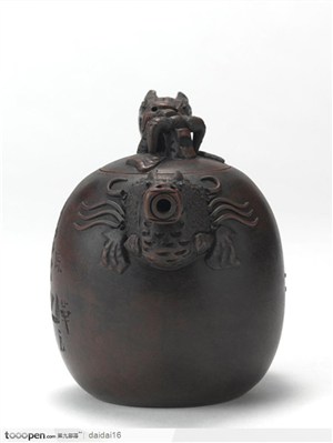 中华传统工艺品-紫砂壶正面