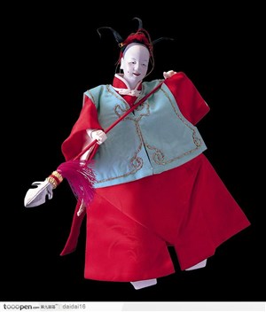 中华传统戏偶-拿长矛的儿童