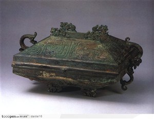 中华传统工艺品-精美的青铜器盘