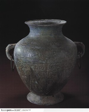 中华传统青铜器花瓶