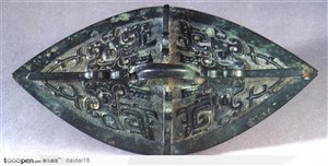 中华传统-青铜器顶部花纹