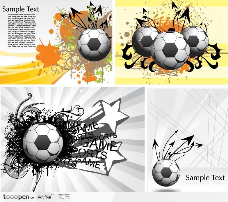 足球主题矢量素材