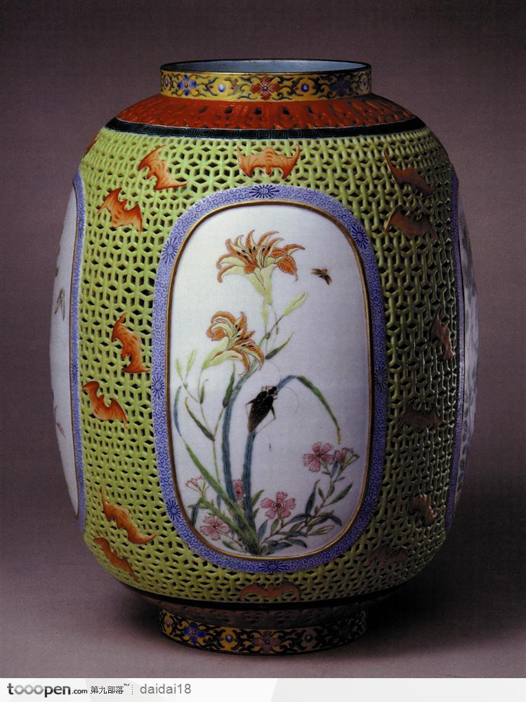 中华传统工艺-水仙花纹瓷罐