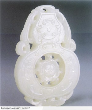 中华传统工艺-葫芦形的镂空玉器