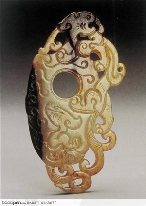 中华传统-褐色的翔云玉器