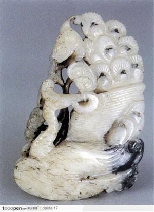 中华传统-白色凤凰玉器