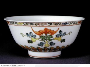 传统瓷器-葫芦花纹的碗