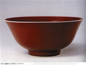 中华传统-暗红色的碗