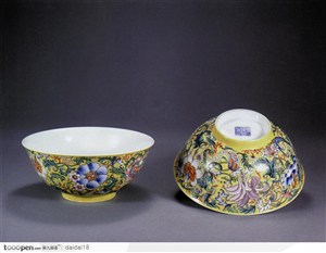中华传统-彩色碗底部