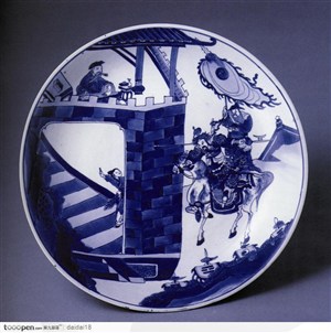 中华传统瓷器-进城花纹碟子