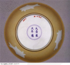中华传统-褐色的碗部底纹