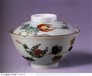 中华传统-牵牛花花纹茶杯