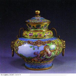 中华传统-漂亮的镀金花瓶