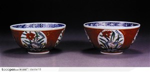 中华传统-水仙花花纹瓷碗