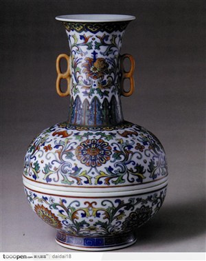 传统工艺-菊花花纹瓷器