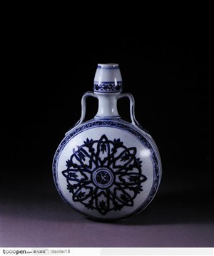 传统工艺-园形花纹的香水瓶