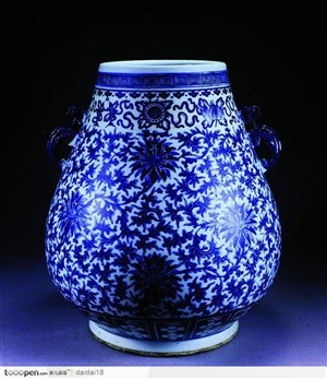 中华传统瓷器-锥形青花瓷