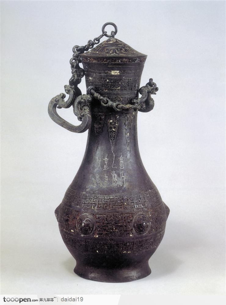 传统青铜器-漂亮的青铜酒壶