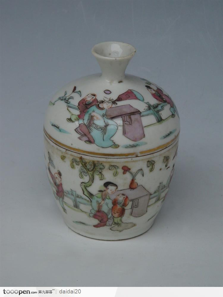 传统工艺-母亲和孩子花纹茶杯