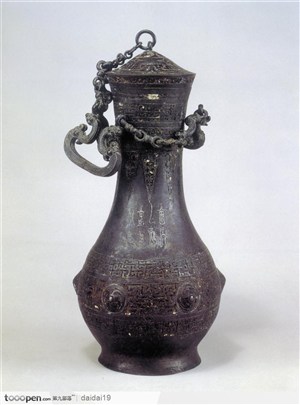 传统青铜器-漂亮的青铜酒壶