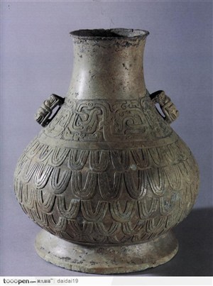 中华传统-环形花纹的青铜壶
