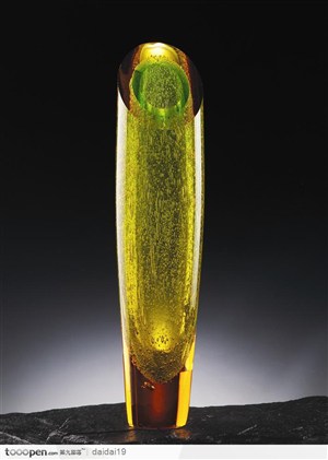 传统工艺-黄绿色水晶装饰物