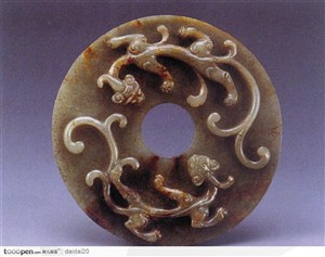 中华传统工艺-双豹花纹玉器