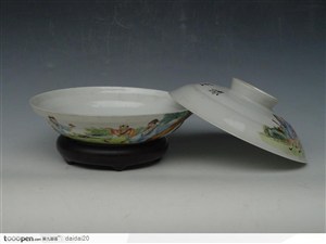 传统瓷器-人物花纹瓷碗