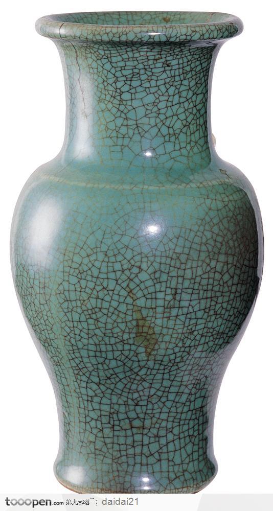 中华传统工艺-绿色开裂的花瓶