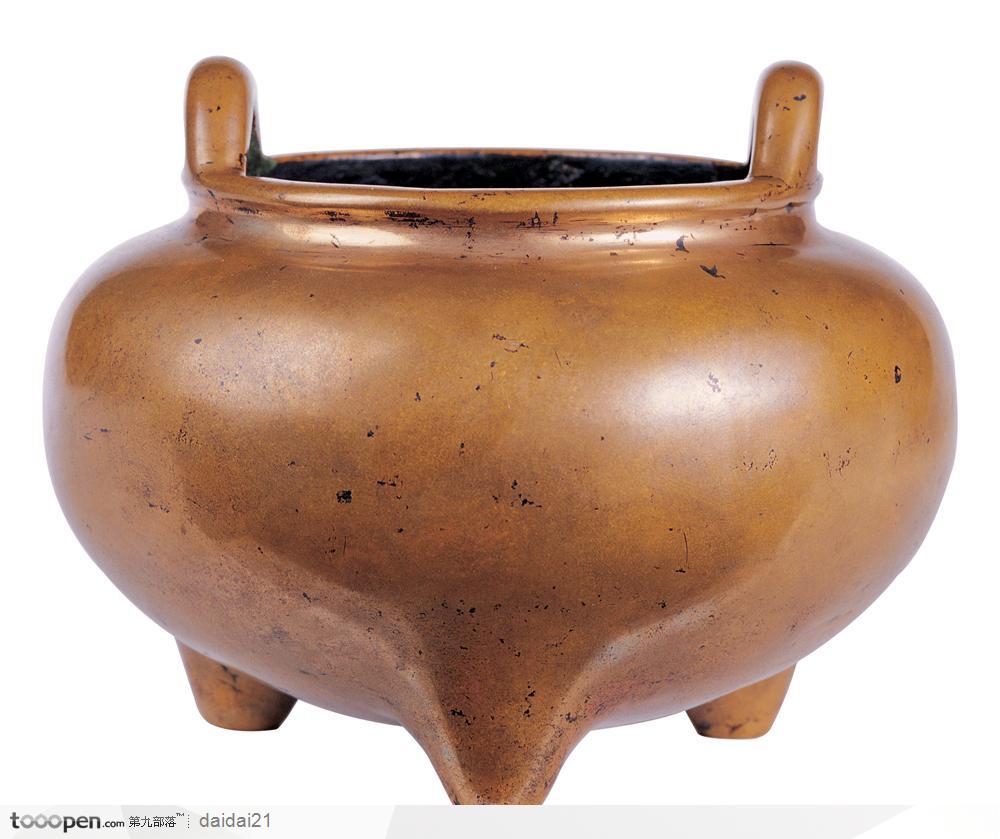 传统工艺品-镀金的青铜罐