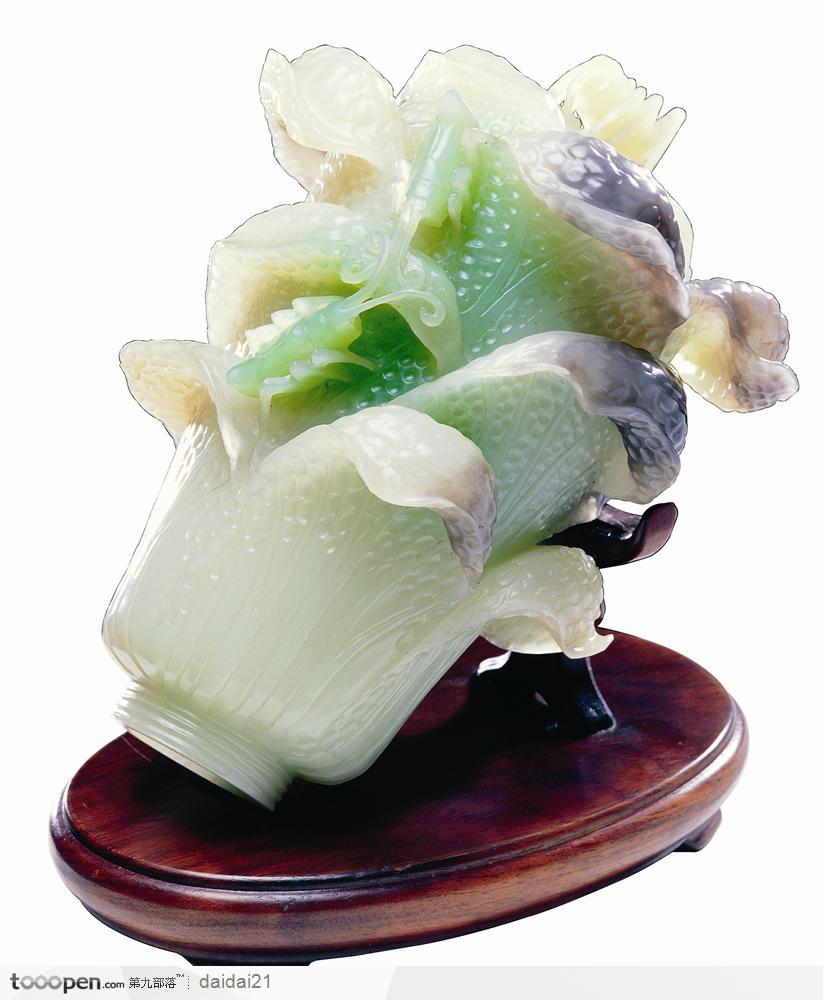 传统工艺品-精美的玉白菜