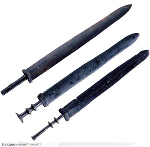 传统工艺品-古老的青铜剑