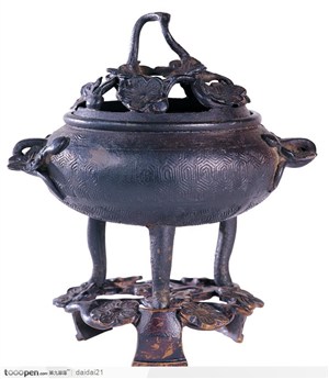 传统工艺品-古老的青铜香炉