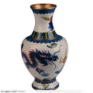 传统工艺-青龙花纹花瓶